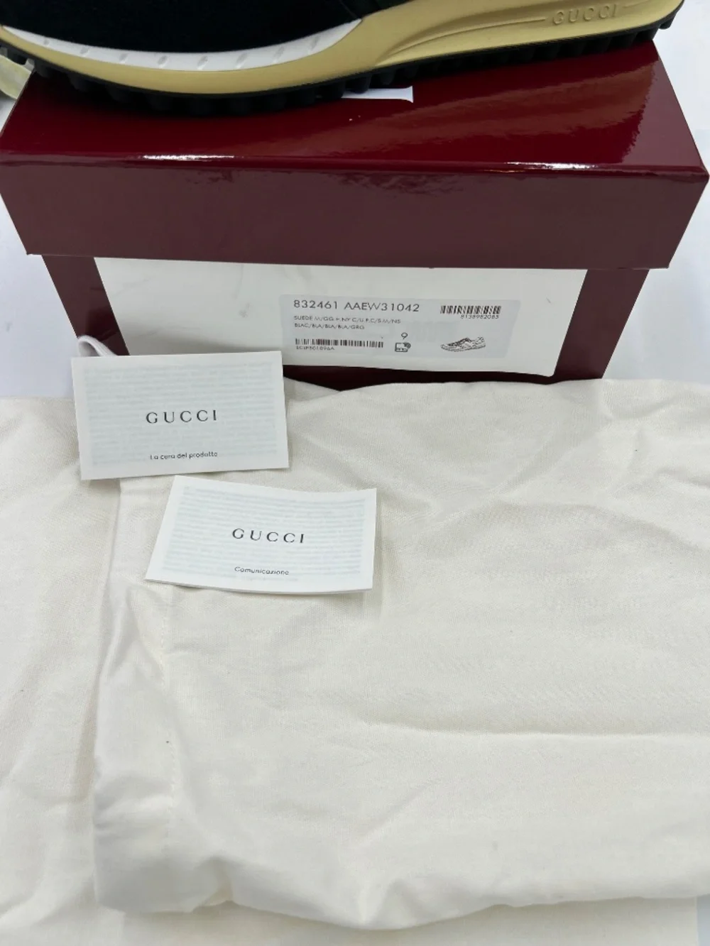 Men’s Gucci Re-Motion GG Canvas and Suede Sneakers.  Size 9, fits 10 US.